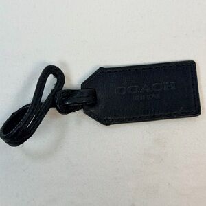 Coach Midnight Black Leather Tag